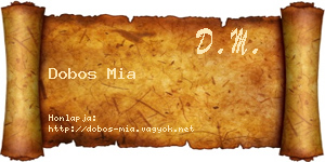 Dobos Mia névjegykártya