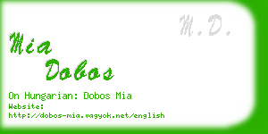 mia dobos business card